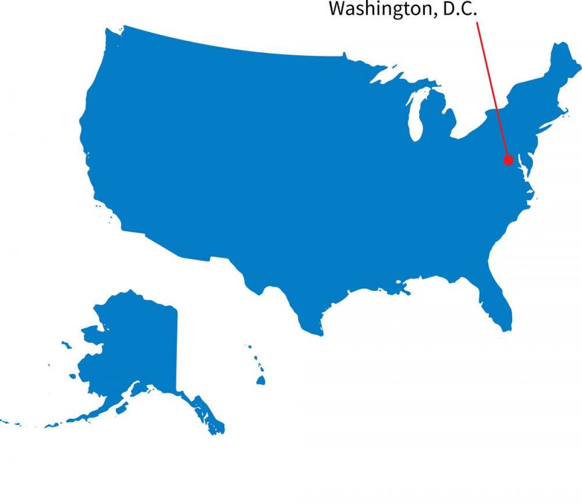Mapa stolicy USA