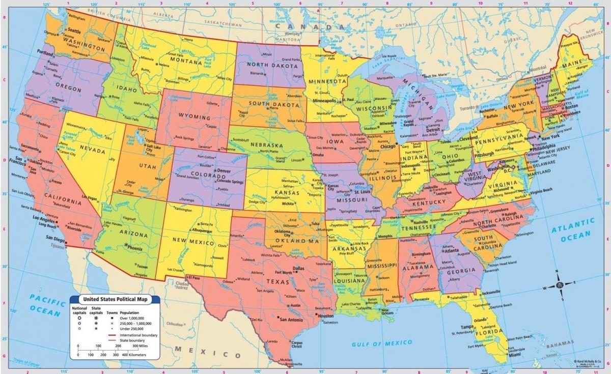 Mapa miasta USA