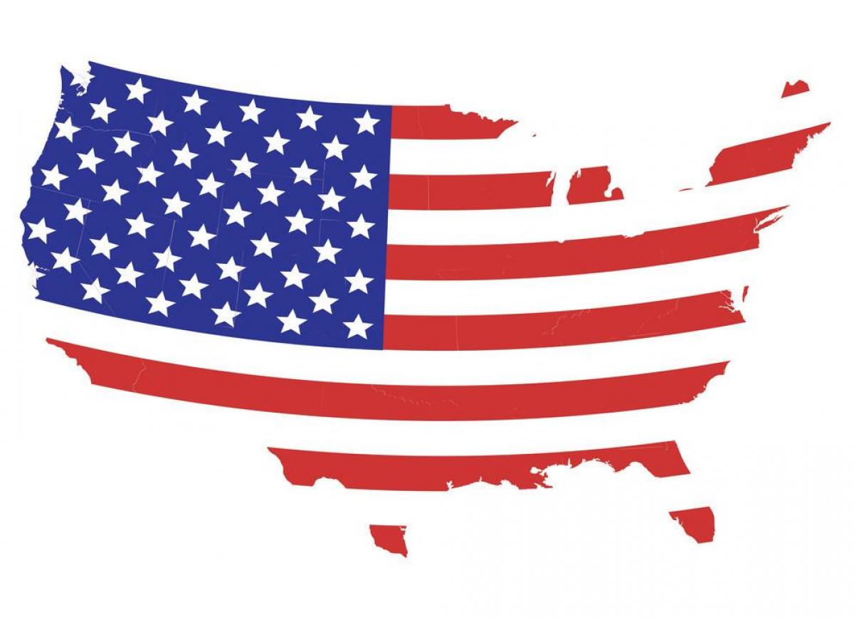 Mapa flagi USA