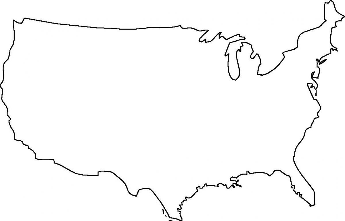Mapa konturowa USA