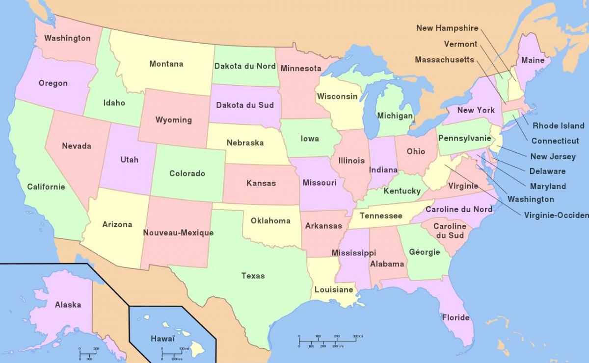 USA na mapie