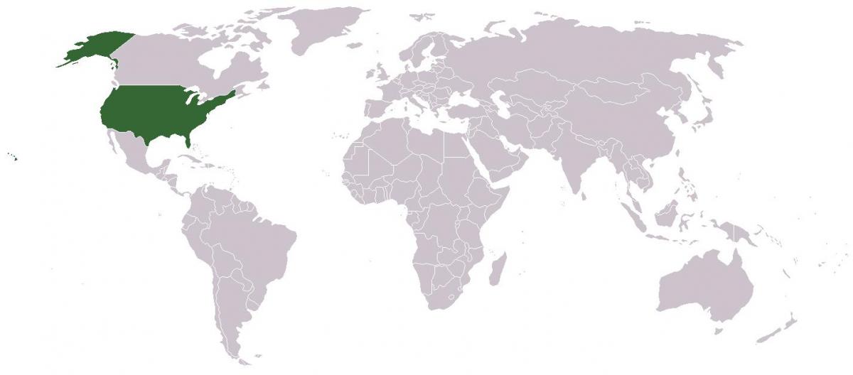 Położenie USA na mapie świata
