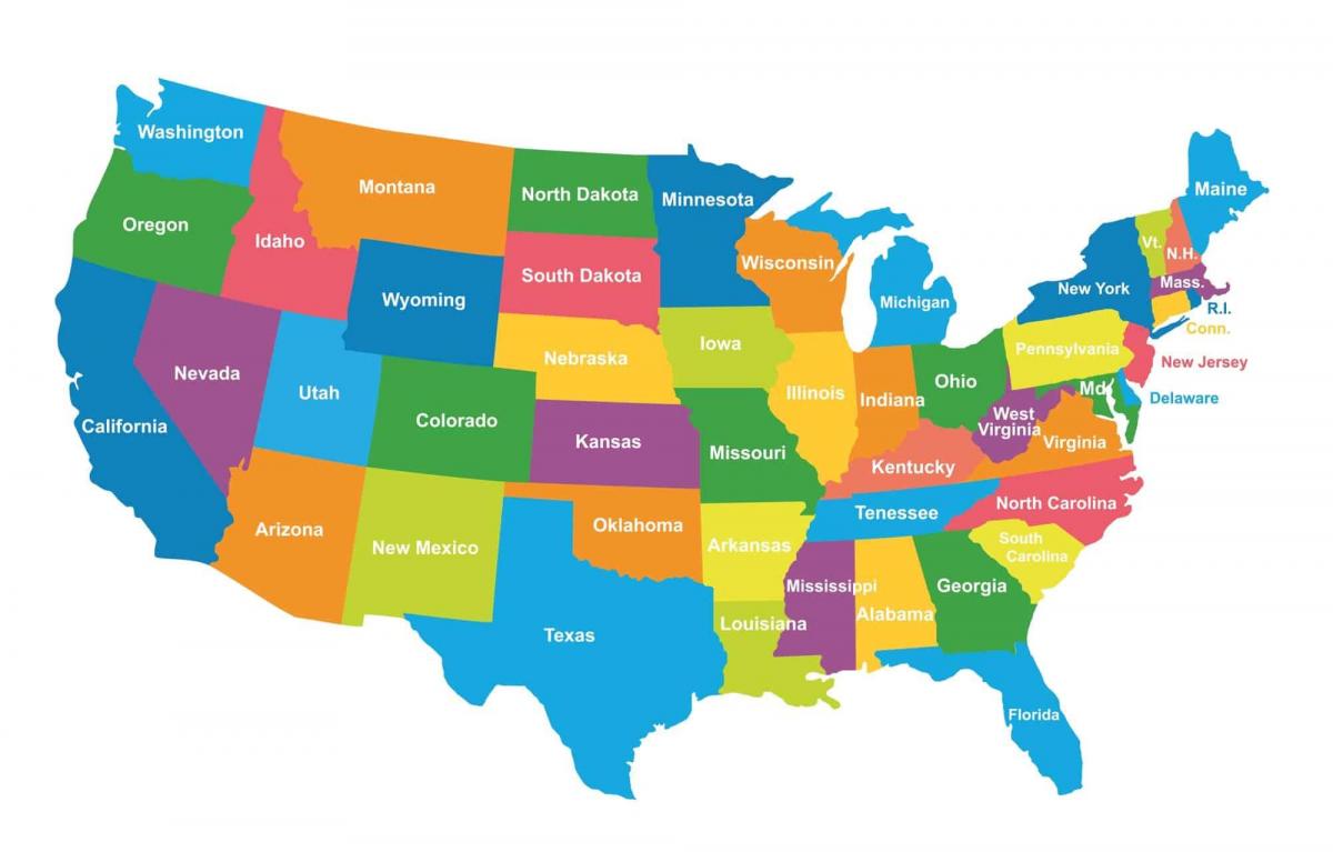 Mapa administracyjna USA