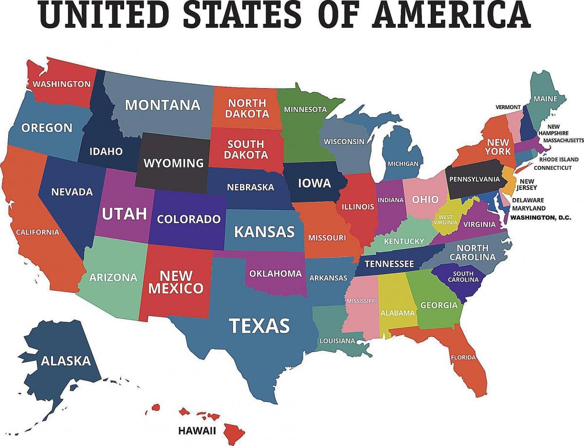 Mapa stanu USA